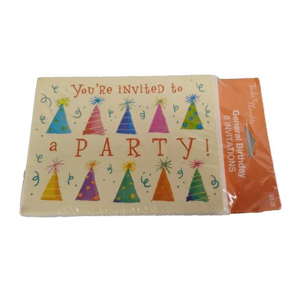 Vintage 1980s NOS Tender Thoughts General Birthday Invitations‎ Party Kids